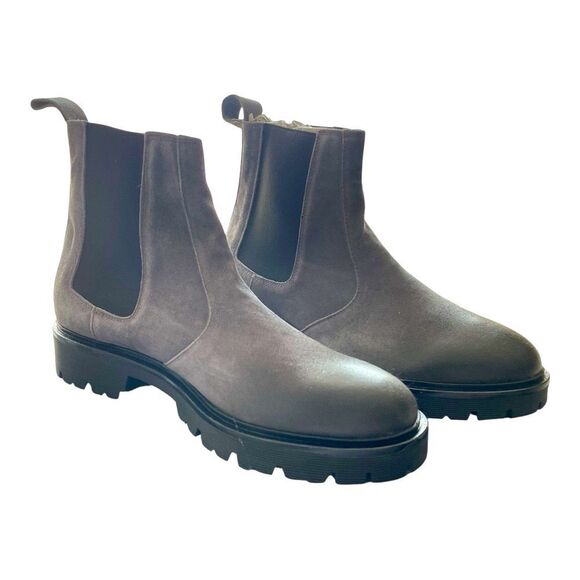 Good Man Brand Gray Chelsea Boots with Lug Sole - Picture 1 of 8